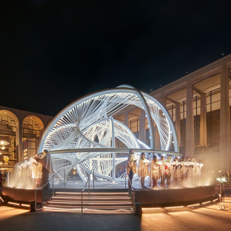 The Atmosphere Dome installation at MonoMuse filled with light projections and digital visuals.